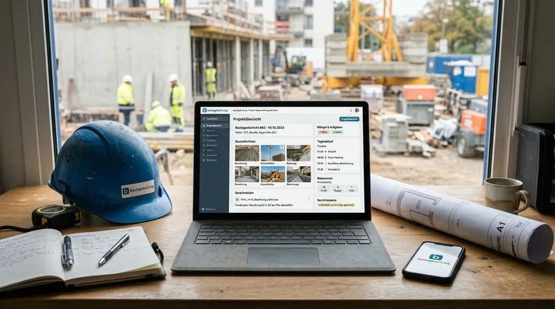 bautagebuch.org Dashboard: Projekt&uuml;bersicht mit Fotos und Tagesbericht