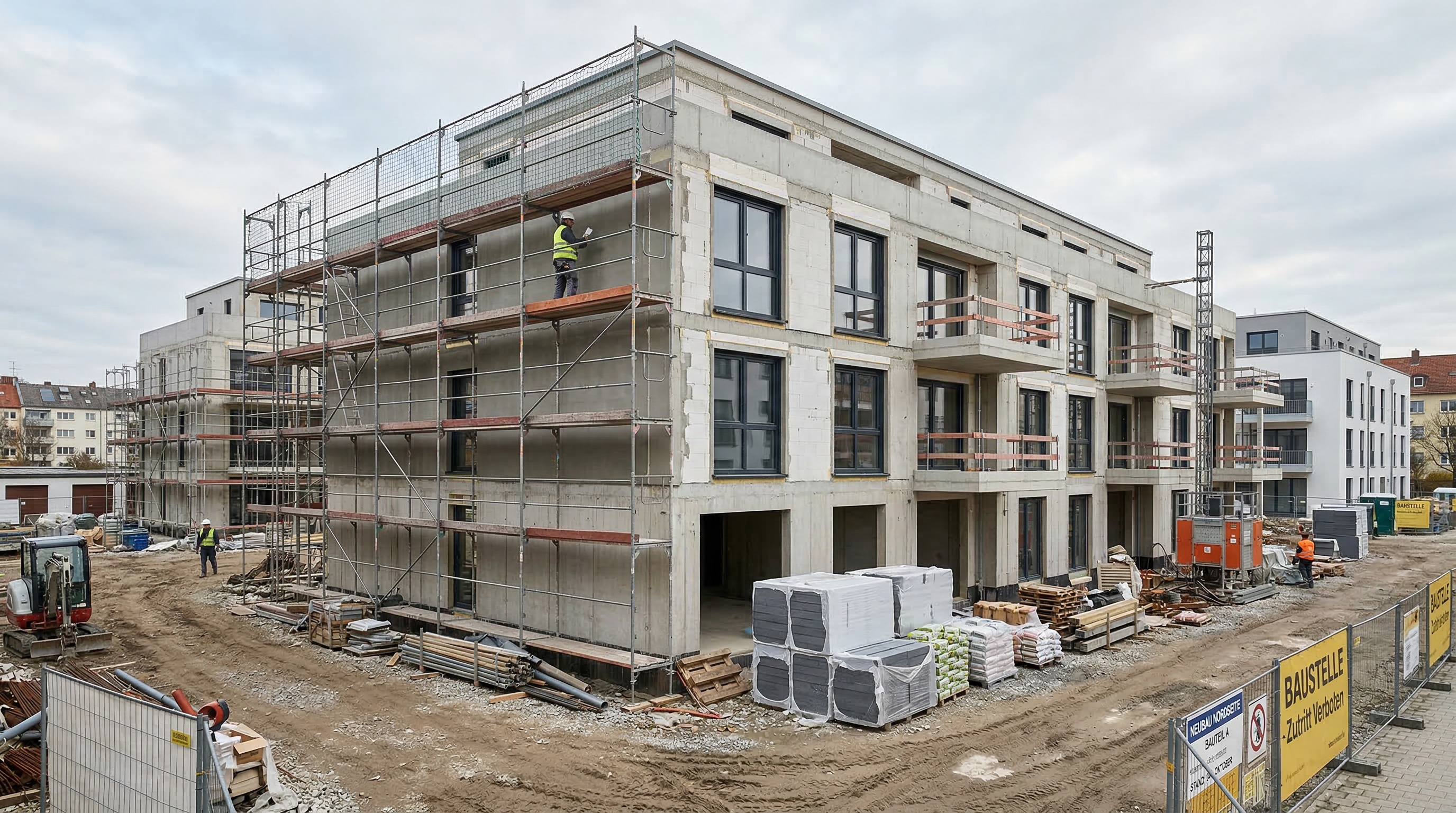 Archiviertes Baustellenfoto Neubau Nordseite